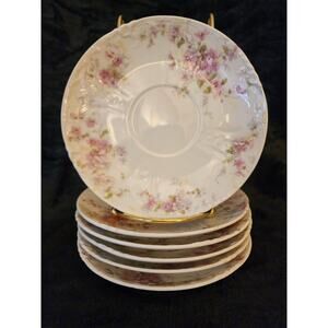 Antique Theodore Haviland H1354 Saucer SET of 6